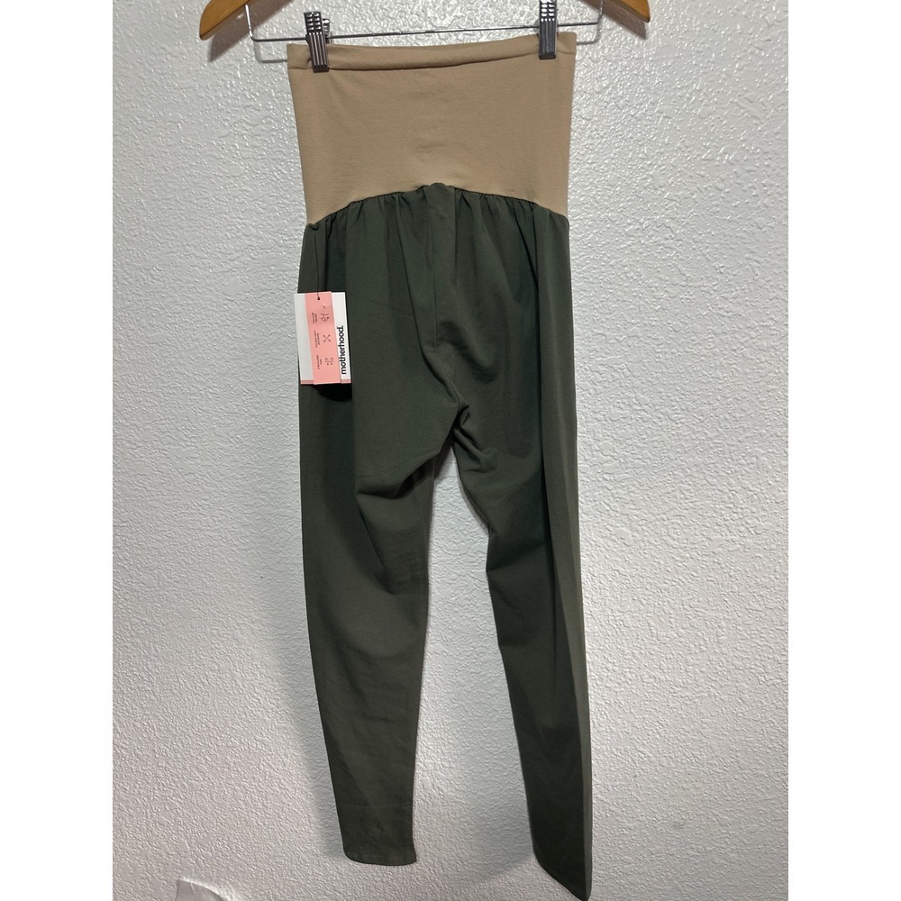 NWT Motherhood Maternity Leggings Olive Green Full Panel Small Size S - Picture 7 of 9